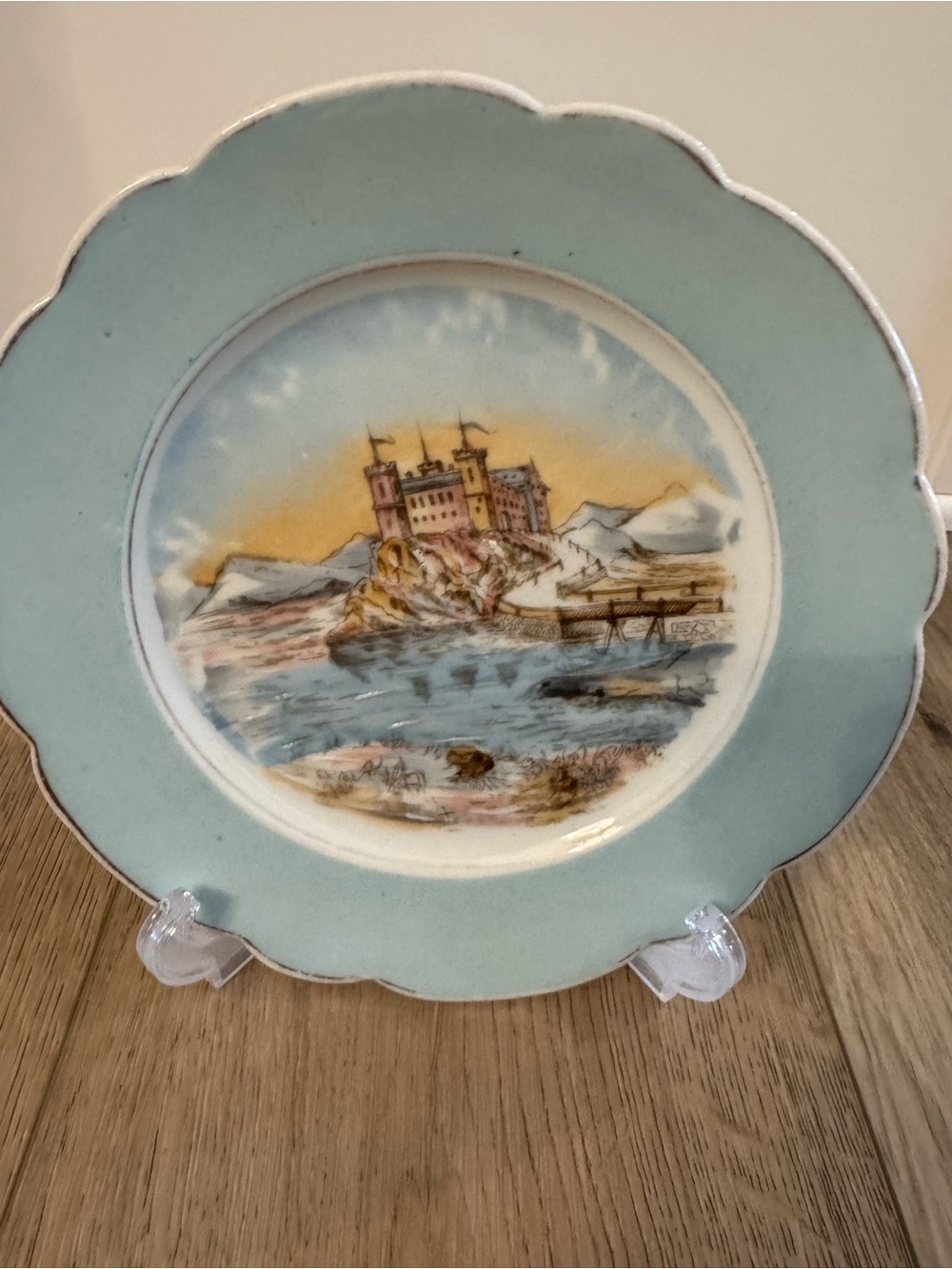 Antique Vintage Franz Anton Mehlem 8.5" Handpainted Porcelain Plate Bonn Germany